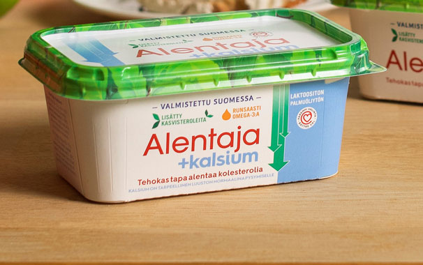 Suomessa valmistettu Alentaja +kalsium levitepaketti. Tehokas tapa alentaa kolesteria.